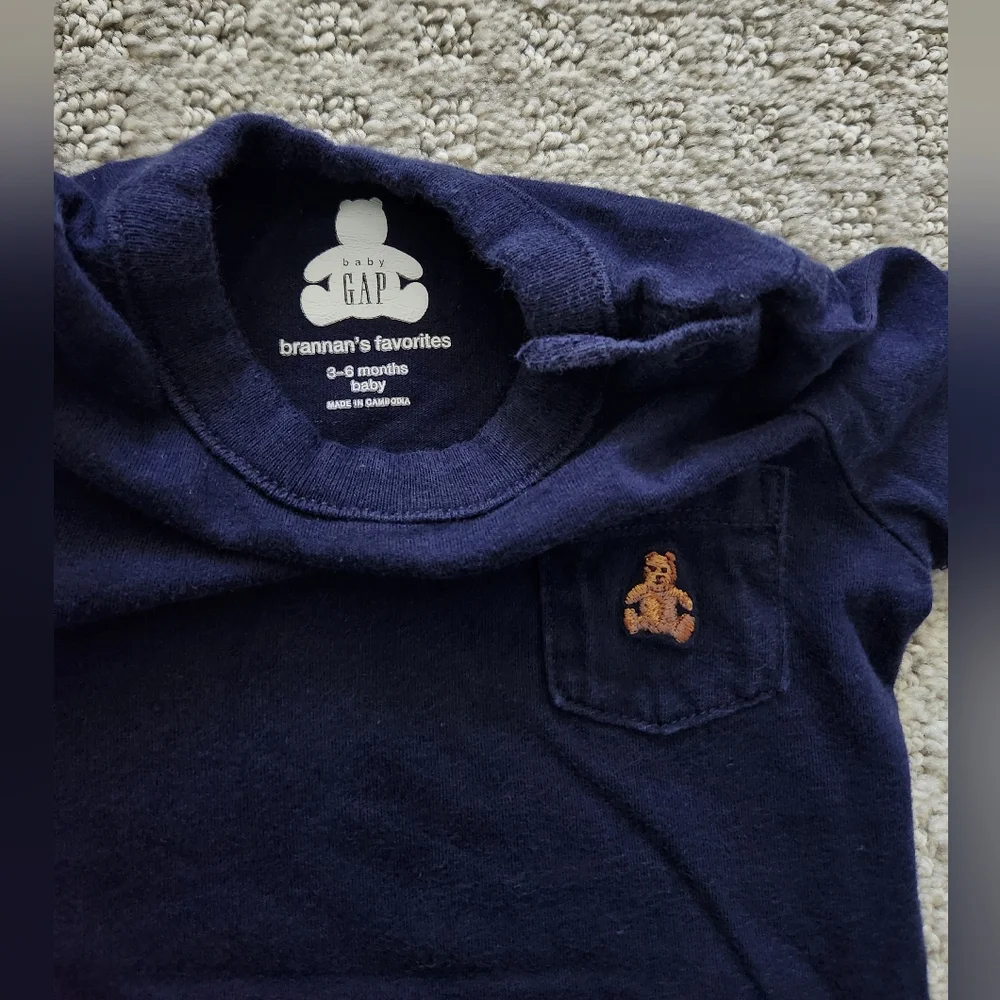 Gap 100% Cotton Blue Baby Girl Baby Boy‎ Bundle Set size 3-6 months